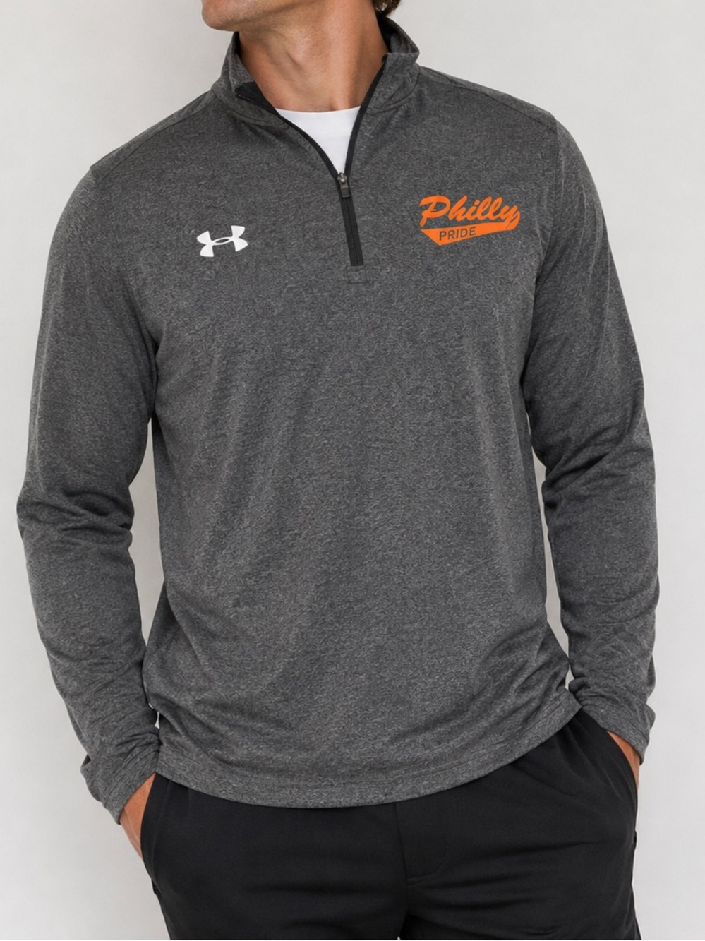 Under Armour Philly Pride 1/4 zip Pullover Gray Performance S Athletic